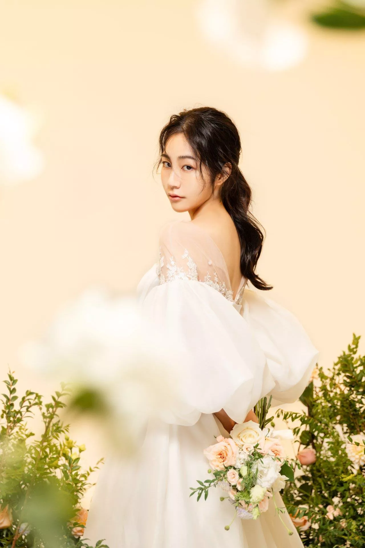 輕婚紗攝影棚內婚紗攝影森林系婚紗自然小清新-15-單純的美好