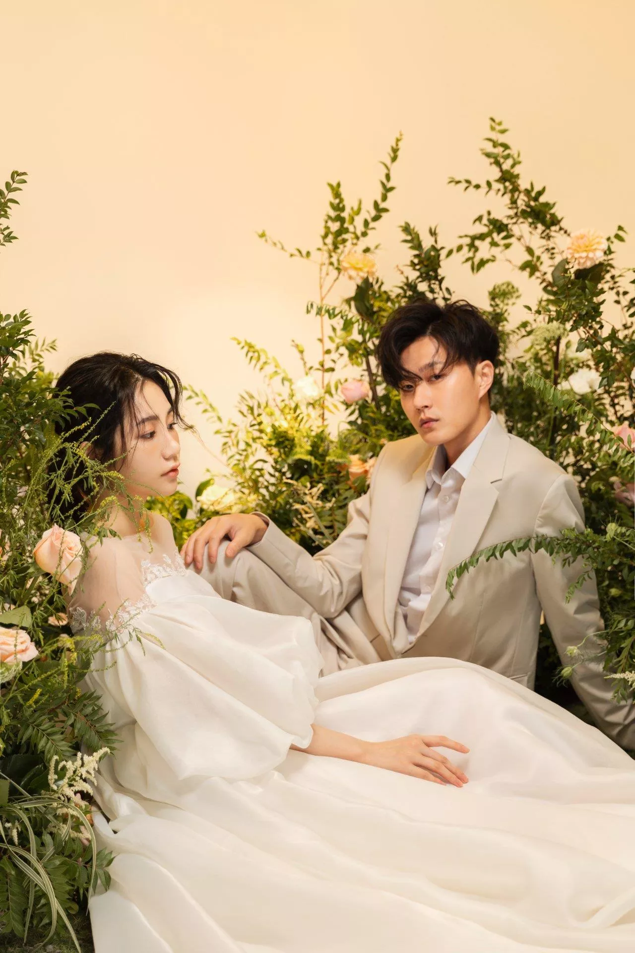 輕婚紗攝影棚內婚紗攝影森林系婚紗自然小清新-12-單純的美好